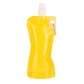 BPA free 580ml Foldable Cycling Water Bag Reusable Hanging Water Bottle for Running with Button